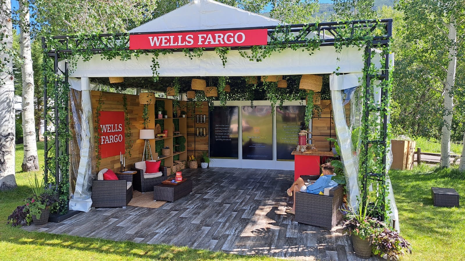 tent rental with floor for corporate event