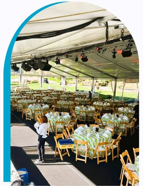 event under large tent