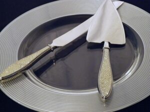 DIAMOND SILVER CAKE SERVING SET