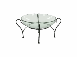 20" ROUND GLASS BOWL W/ STAND