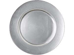 13" SILVER ACRYLIC CHARGER