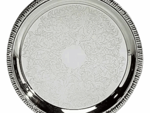 14" ROUND SILVER TRAY