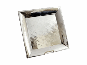 16X16 STAINLESS HAMMERED TRAY