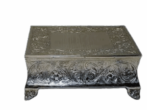 20" SILVER SQUARE CAKE STAND