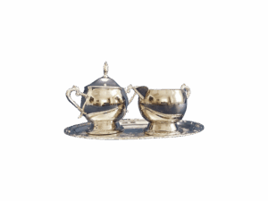 SILVER CREAM & SUGAR SET