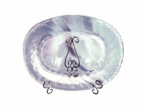 17X13 GLASS VICTORIAN PLATTER