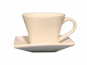 WHITTIER FLARED CUP AND SAUCER- 6 OZ