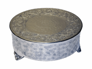 20" ROUND SLVER CAKE STAND