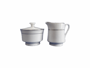 PLATINUM RIM CREAM & SUGAR SET