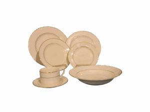 IVORY GOLD RIM CHINA